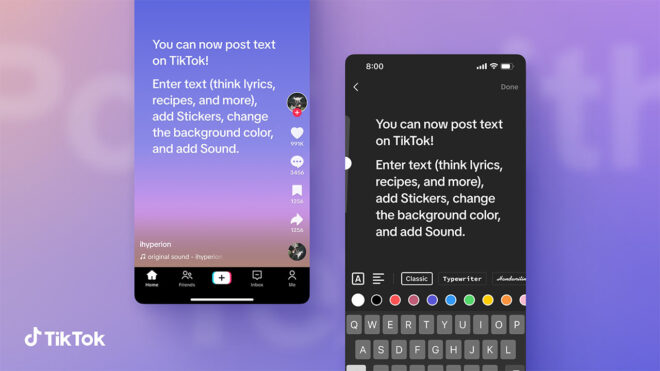 TikTok kicks off the era of text posts on the