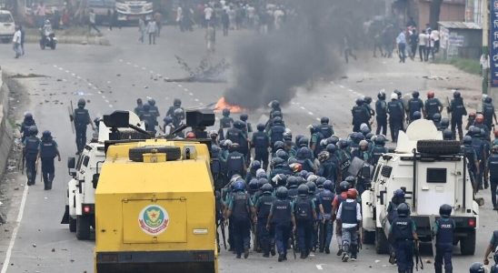 clashes between police and protesters opposed to the Prime Minister