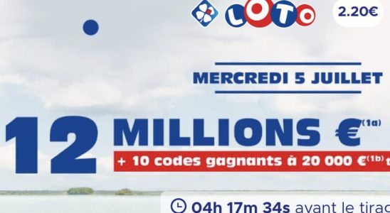 the draw for Wednesday July 5 2023 12 million euros