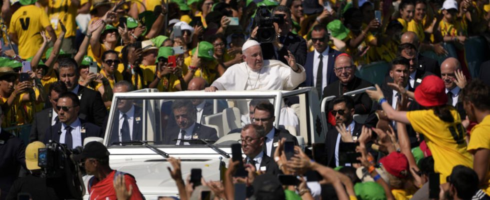 At the end of WYD 2023 in Lisbon Pope Francis