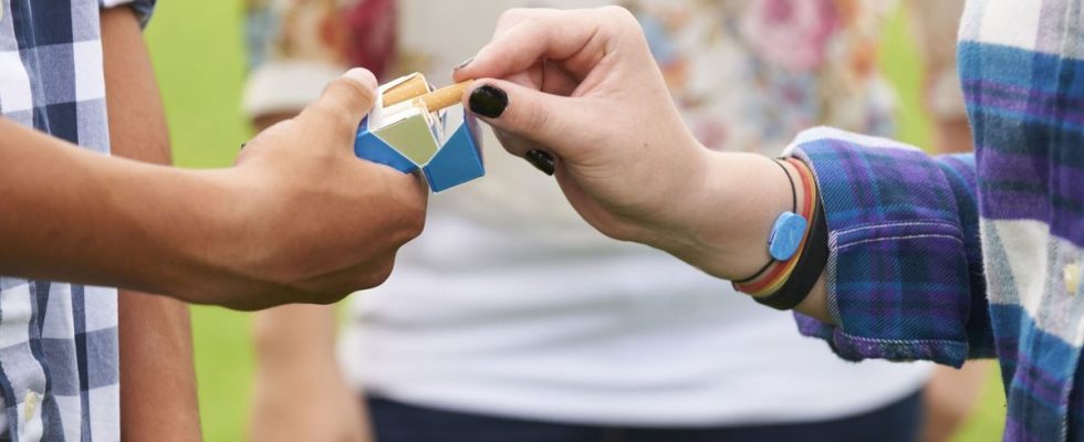 In Canada health warnings printed directly on cigarettes