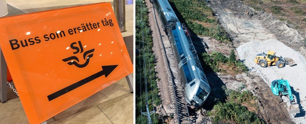 Substantial delays for Hans and the train accident in Hudiksvall