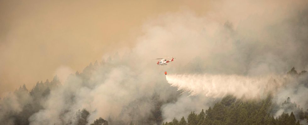 The giant fire on Tenerife is gaining strength