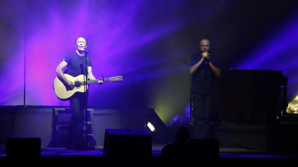 The Corsican music group I Muvrini, during a concert in Ajaccio on August 7, 2018.