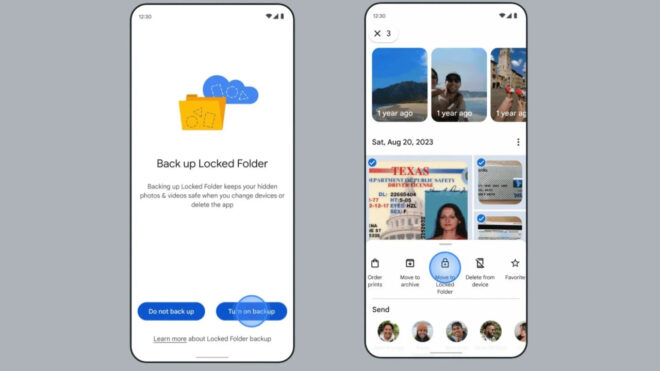 Updated Locked Folder feature for Google Photos