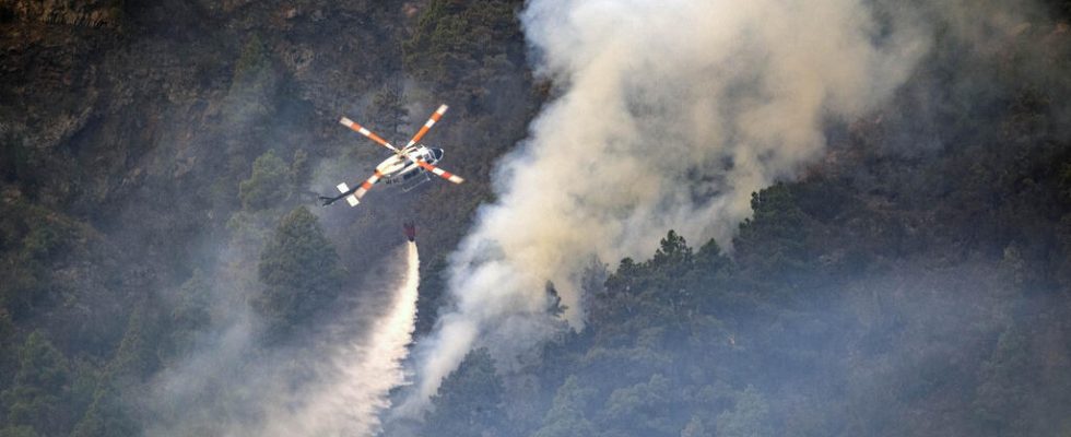 fire still in progress in the Canary Islands 26000 evacuations