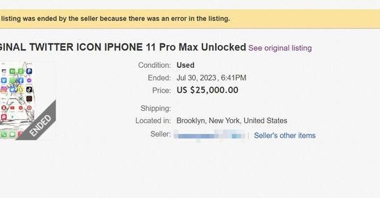 iPhone with old Twitter logo craze Prices are astounding