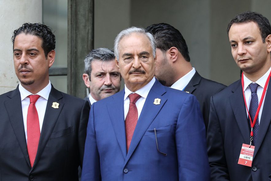 Marshal Khalifa Haftar in Paris on May 29, 2018