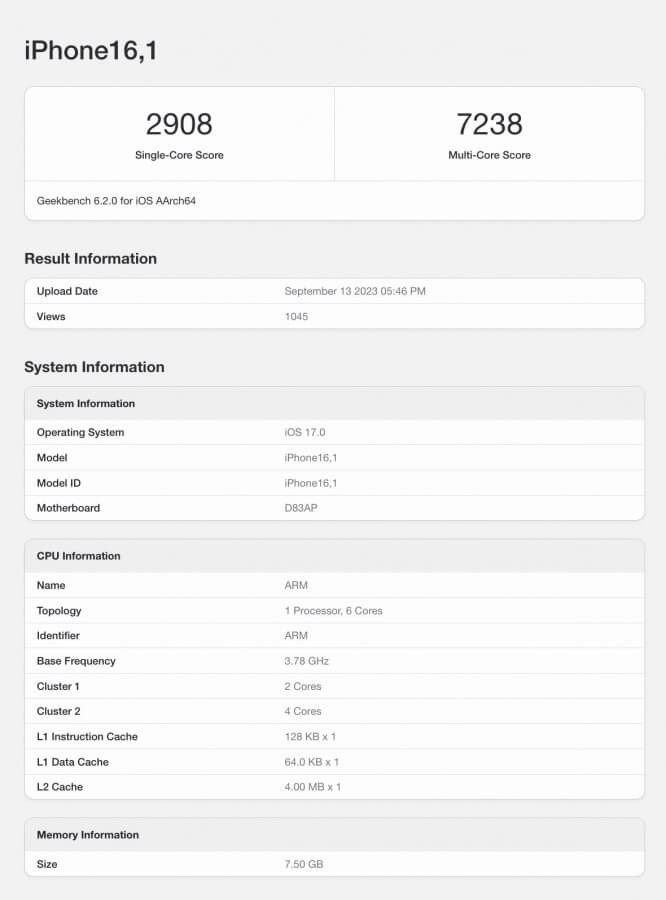 1694790517 706 Geekbench results are out iPhone 15 Pro is very