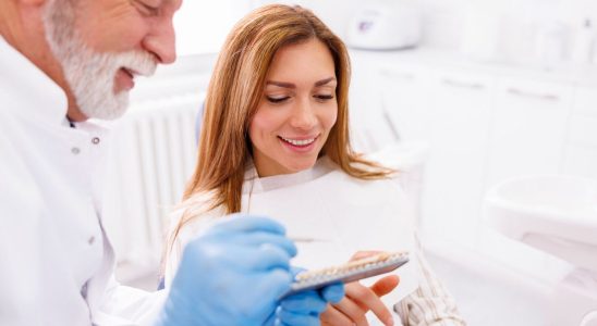 After the placement of dental veneers she develops elephant skin