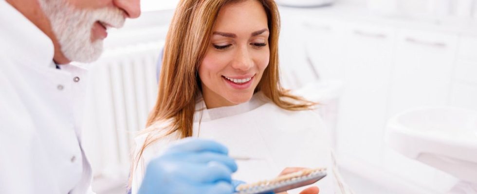 After the placement of dental veneers she develops elephant skin