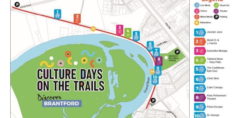 Artists performing along citys trails for Culture Days