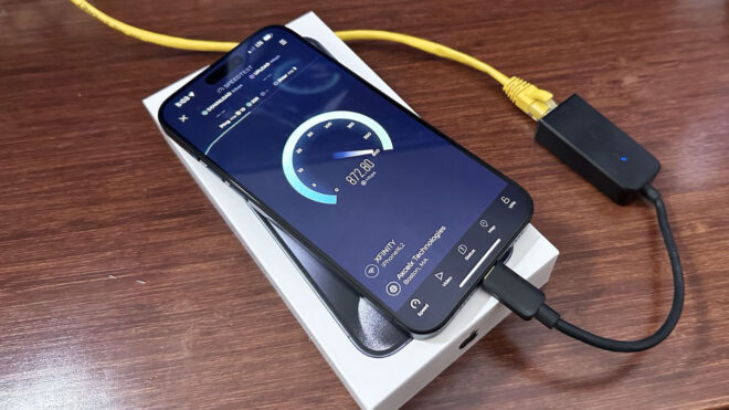 Ethernet cable can be connected to iPhone 15 models with