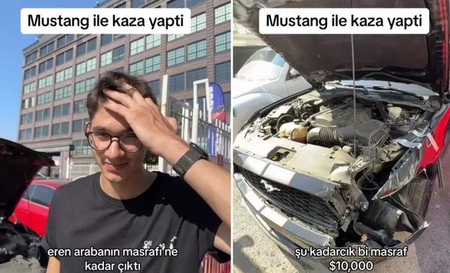 He had an accident with the vehicle he bought for