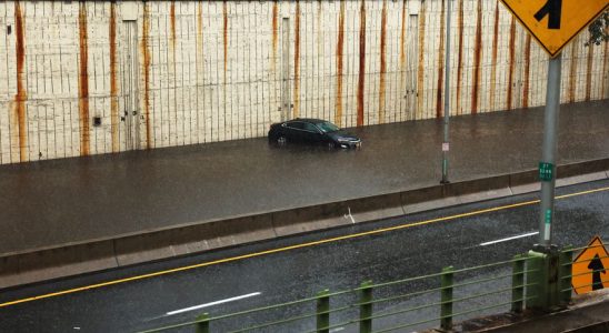 New York paralyzed by torrential rains from Tropical Storm Ophelia