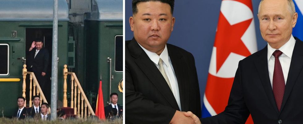 The Russian and North Korean leaders paid tribute to each