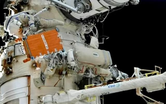 8 hour spacewalk from Russian cosmonauts