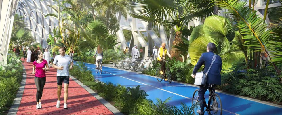 Air conditioned cycle path vertical farms… Dubai dreams of itself as