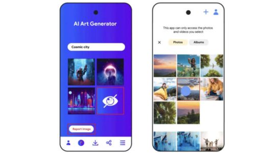 An AI generated content update has been made on Google Play