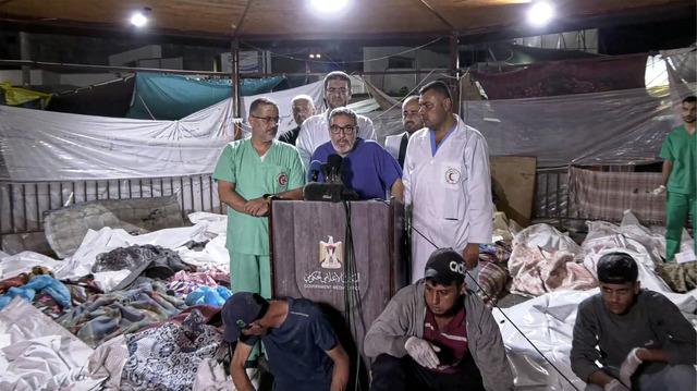 Depressing image at the hospital hit by Israel in Gaza