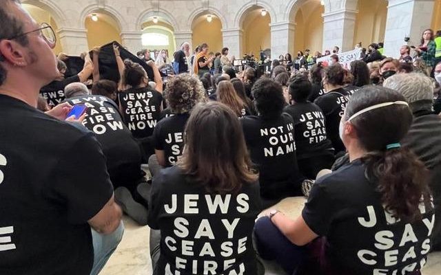 Sit in protest by US Jews in Congress for a ceasefire