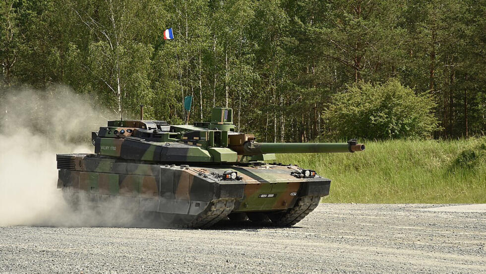 A Leclerc tank in operation.