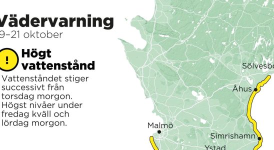 Very high water levels are expected on the south coast