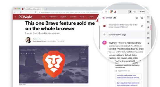 Free chatbot addition to the popular Brave browser Leo