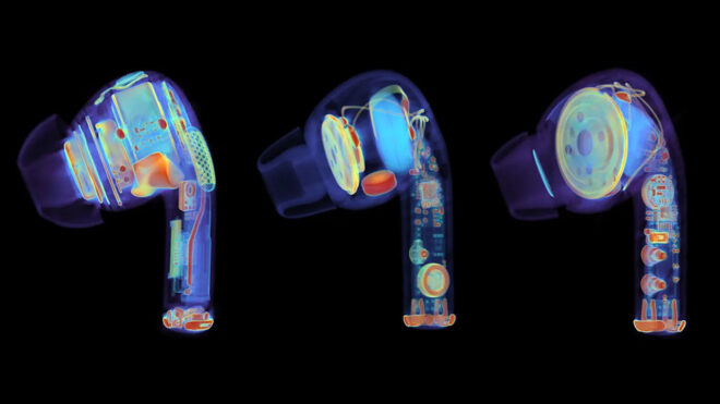 The inside of the original AirPods Pro compared to fakes