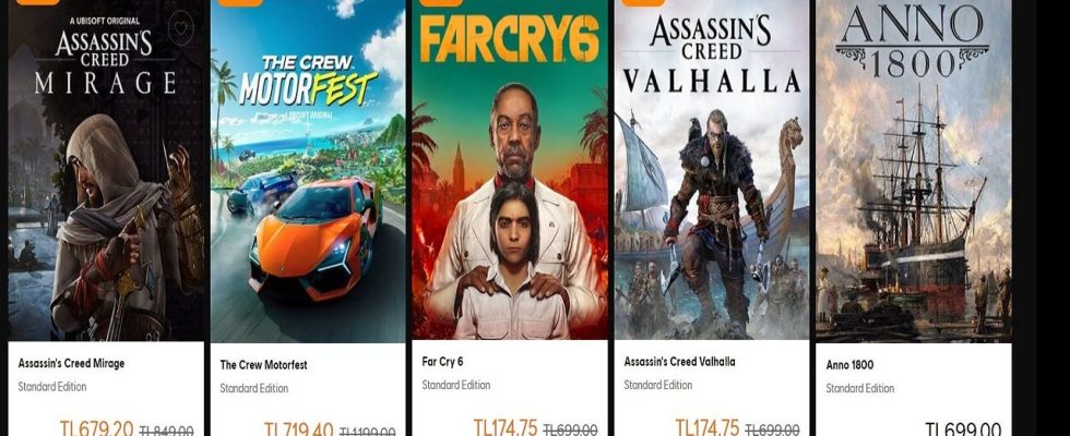 Ubisoft Store Black Friday Discounted Game List 2023