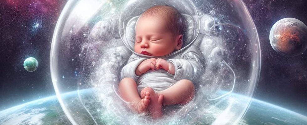 What would a baby born in space look like