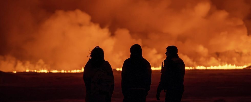 In Iceland the volcano near Grindavik has erupted the images