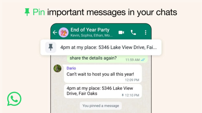 Message pinning feature is available for WhatsApp LOG