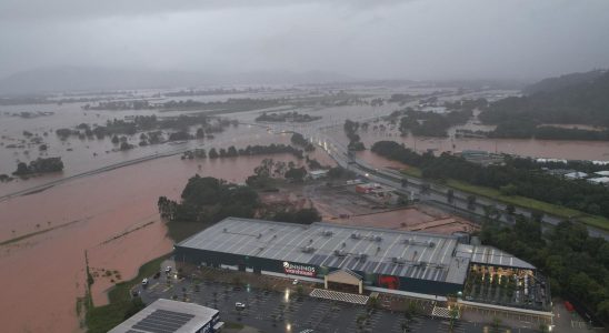 The airport under water after Cyclone Jasper