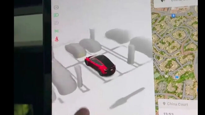 Three dimensional parking assistant comes to Tesla vehicles Video