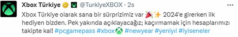 XBox Turkiye Gives a New Years Gift