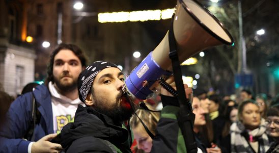 a street in Belgrade blocked to demand the cancellation of