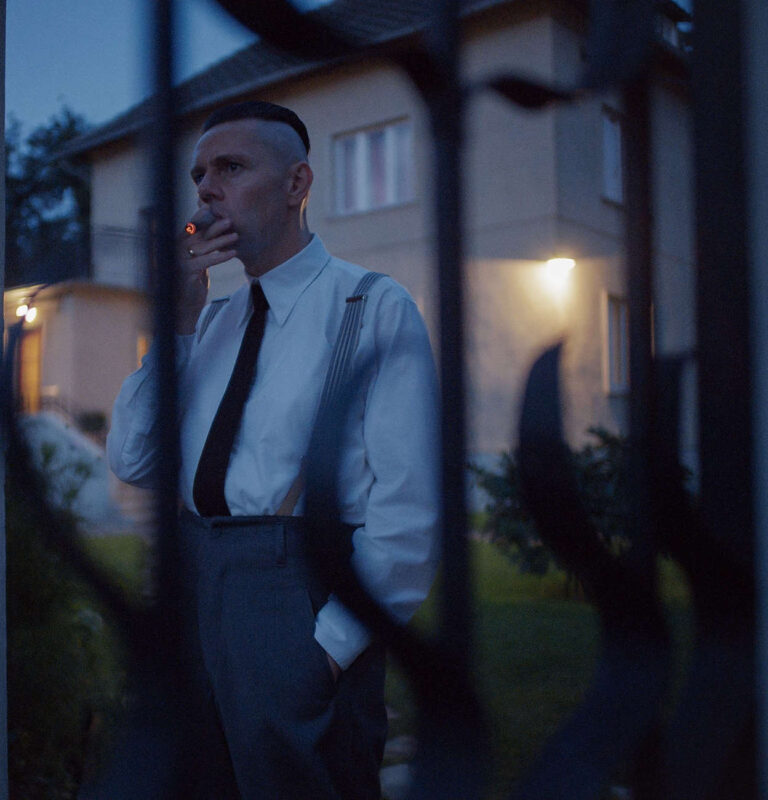 Actor Christian Friedel plays Rudolf Höss, the commander of the Auschwitz camp.