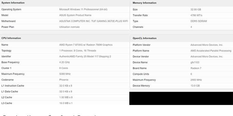 AMD Ryzen 7 8700G Leak