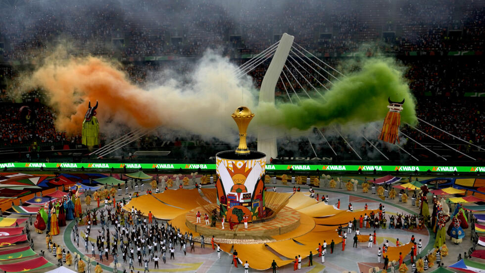 Artists perform during the opening ceremony of the African Cup of Nations in Abidjan, Ivory Coast, January 13, 2024.