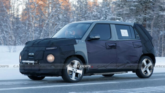 Electric Hyundai Casper was seen in tests