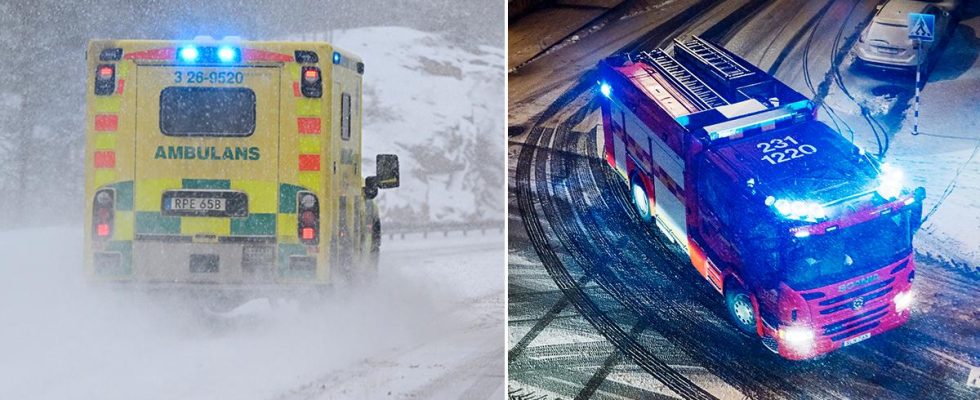 Fire trucks and ambulances do not have studded tires