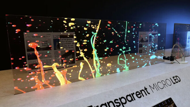 Samsung introduced the worlds first transparent MicroLED display