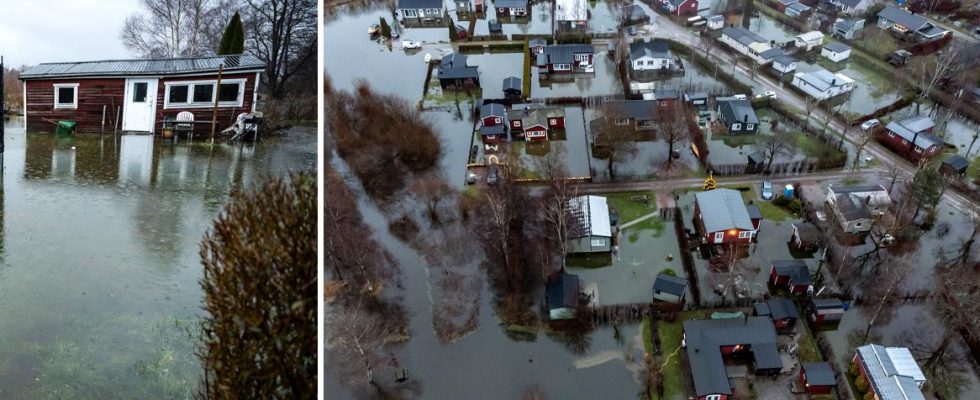 Several lots flooded in Eslov even more rain is