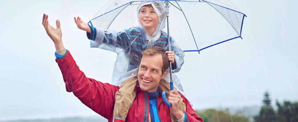 Walking together under an umbrella without struggling its possible thanks