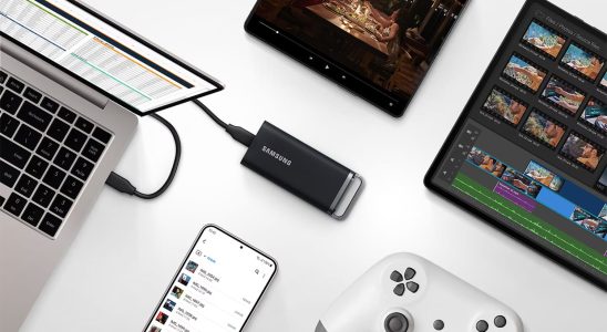 a mini external SSD that has plenty of space