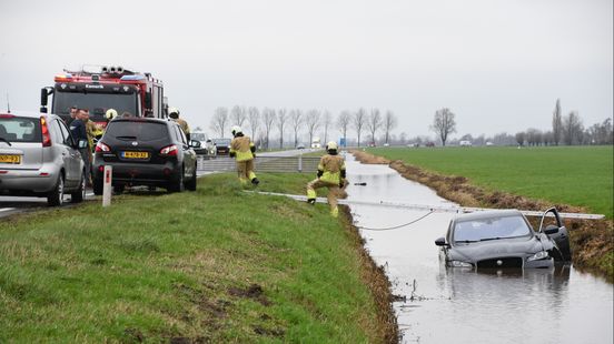 112 news Jaguar ends up in the water no water