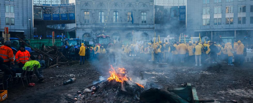 Farmers block in Belgium