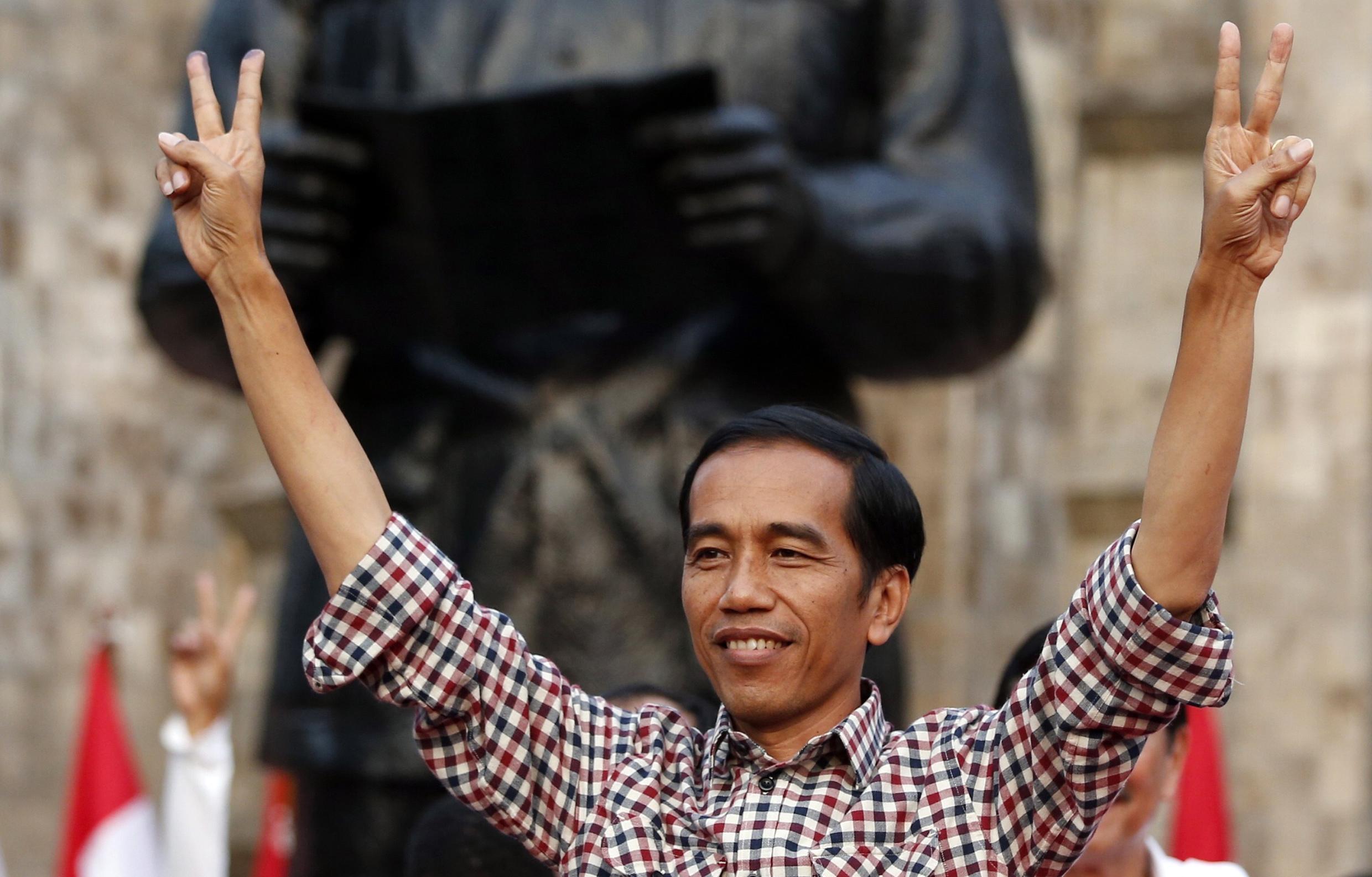 Joko Widodo, on the day of his enthronement, October 20, 2014.