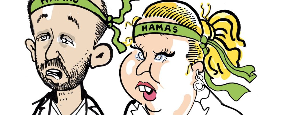 Plantu draws two LFI executives supporting Hamas